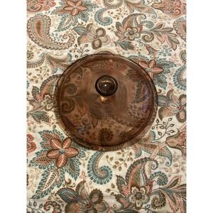 Corning Pyrex Vision Ware V1.5C Cranberry Purple Cookware 1.5 L Lid Only 7.25 In